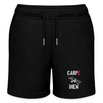 Carpe Diem Carphunter Carp Carp Carp Angler - Kids Organic Sweat Shorts by Stanley/Stella - black - Front