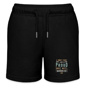 Sheet Metal Worker A Short Story I Am Metal Worker - Kinder Organic Joggingshorts Mini Bolter von Stanley/Stella - Schwarz - Vorne
