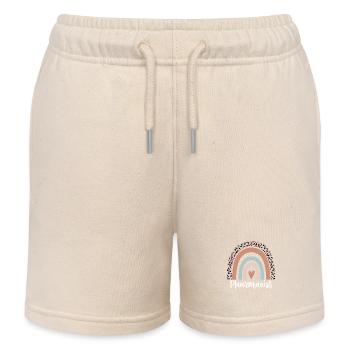 Pharmacist Rainbow Leopard Funny Pharmacist - Kids Organic Sweat Shorts by Stanley/Stella - soft Ecru - Front