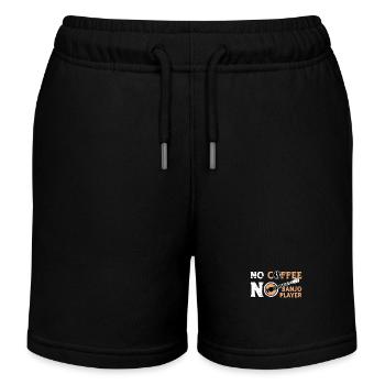 Banjo Player No Coffee No Folk Music Coffee Lover - Kinder Organic Joggingshorts Mini Bolter von Stanley/Stella - Schwarz - Vorne