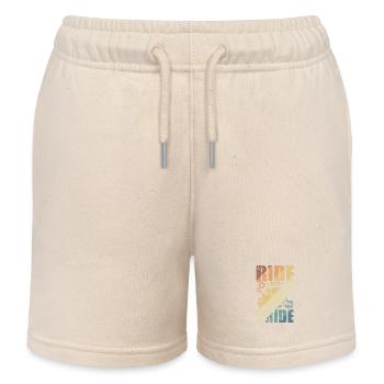 Ride with Pride Truck Driver Long-Distance - Kids Organic Sweat Shorts by Stanley/Stella - soft Ecru - Front