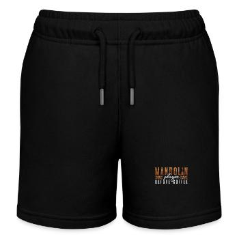 Mandolin Player Before Country Music Coffee Lover - Kinder Organic Joggingshorts Mini Bolter von Stanley/Stella - Schwarz - Vorne