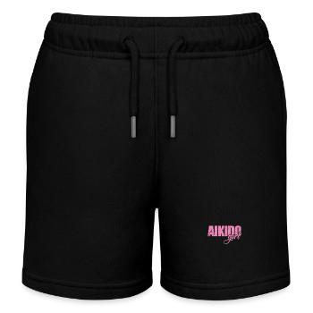 Aikido Girl Kampfkunst Training - Kinder Organic Joggingshorts Mini Bolter von Stanley/Stella - Schwarz - Vorne