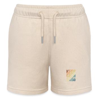 Keep Calm and do Aikido Training - Kinder Organic Joggingshorts Mini Bolter von Stanley/Stella - Natur - Vorne