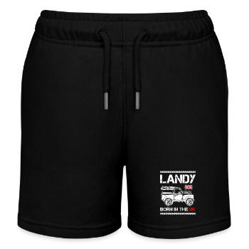 Landy né au Royaume-Uni - Short de jogging enfant bio Stanley/Stella - noir - Devant