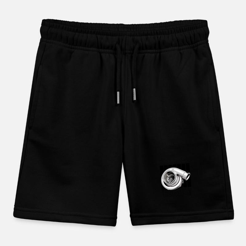 its Turbo Time - Vintage Boost Design Kids Organic Sweat Shorts by Stanley/Stella