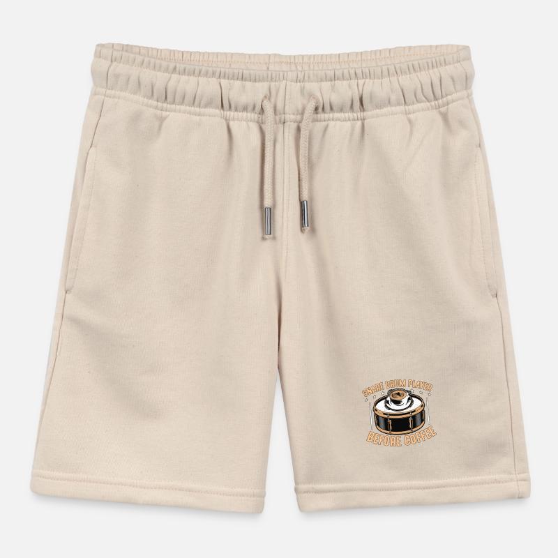 Snare Drum Player Before Drumline Coffee Lover Kids Organic Sweat Shorts by Stanley/Stella