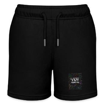 Racine de 121 = 11e anniversaire - cadeau - Short de jogging enfant bio Stanley/Stella - noir - Devant