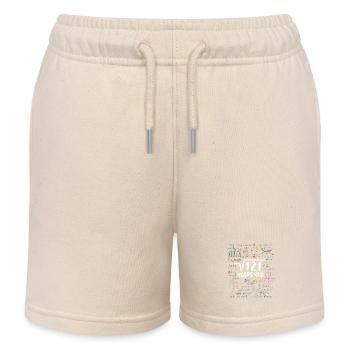 Wurzel aus 121 = 11. Geburtstag - Geschenk - Kinder Organic Joggingshorts Mini Bolter von Stanley/Stella - Natur - Vorne