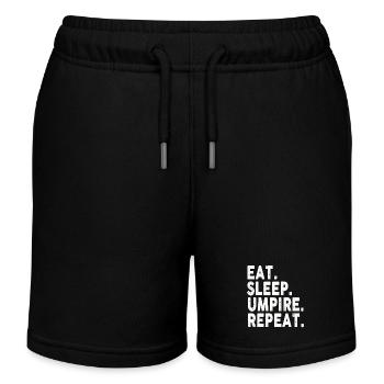 Cadeaux d’arbitre pour les hommes Drôle Amant Manger Sommeil Arbitre - Short de jogging enfant bio Stanley/Stella - noir - Devant