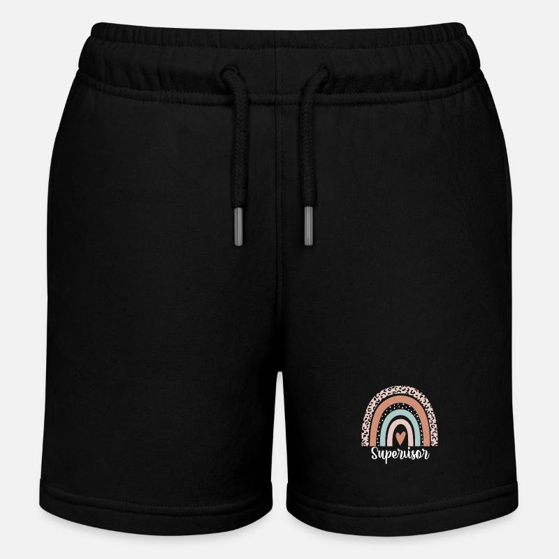 Supervisor Rainbow Leopard Lustiger Supervisor - Kinder Organic Joggingshorts Mini Bolter von Stanley/Stella - Schwarz