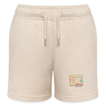 Legendary Since 1994 Vintage Birthday Gift - Kids Organic Sweat Shorts by Stanley/Stella - soft Ecru - Front