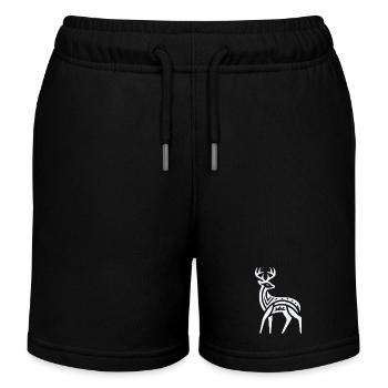 Hirsch Indianer-Indianer-Tierkreiszeichen - Kinder Organic Joggingshorts Mini Bolter von Stanley/Stella - Schwarz - Vorne