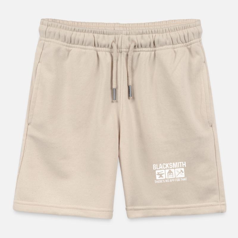 Forging Blacksmith Farrier Gift Kids Organic Sweat Shorts by Stanley/Stella