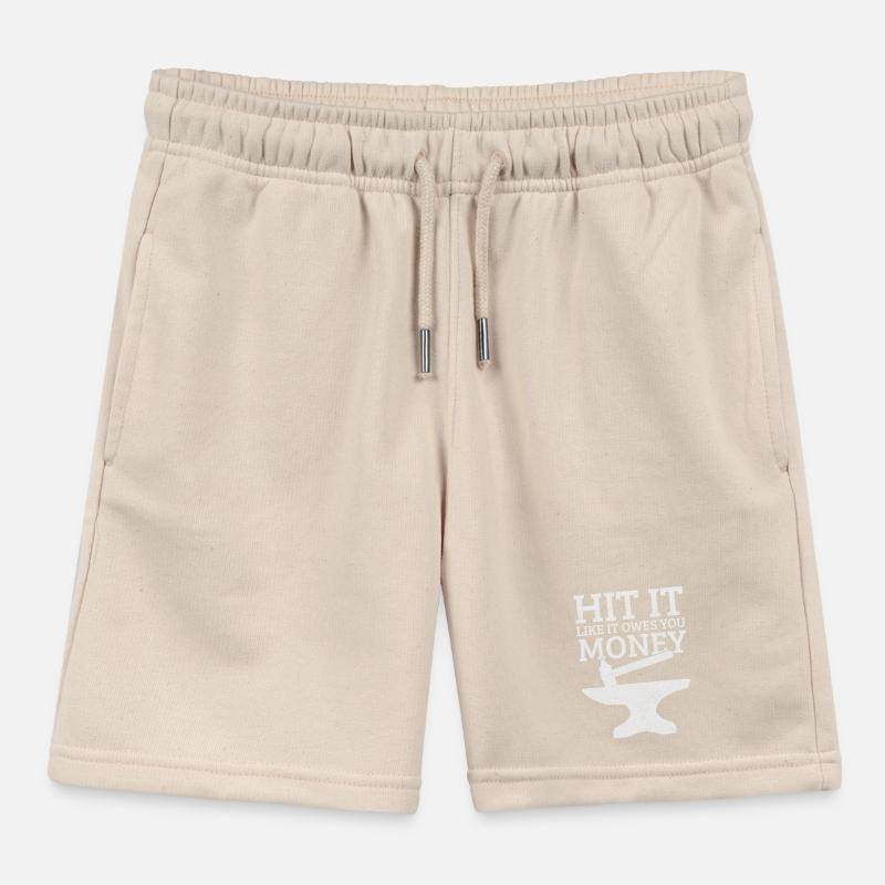 Forging Blacksmith Farrier Gift Kids Organic Sweat Shorts by Stanley/Stella