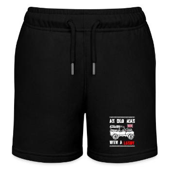 Un vieil homme avec un Landy - Short de jogging enfant bio Stanley/Stella - noir - Devant