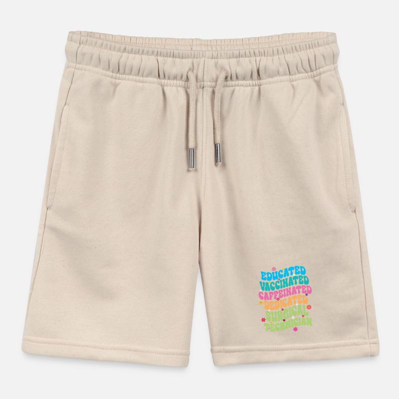 Educated Vaccinated Caffeinated Dedicated Surgical Kids Organic Sweat Shorts by Stanley/Stella