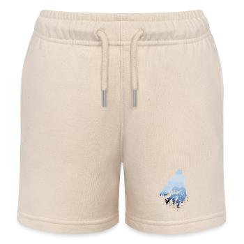 Howling Wolf Gift - Kids Organic Sweat Shorts by Stanley/Stella - soft Ecru - Front