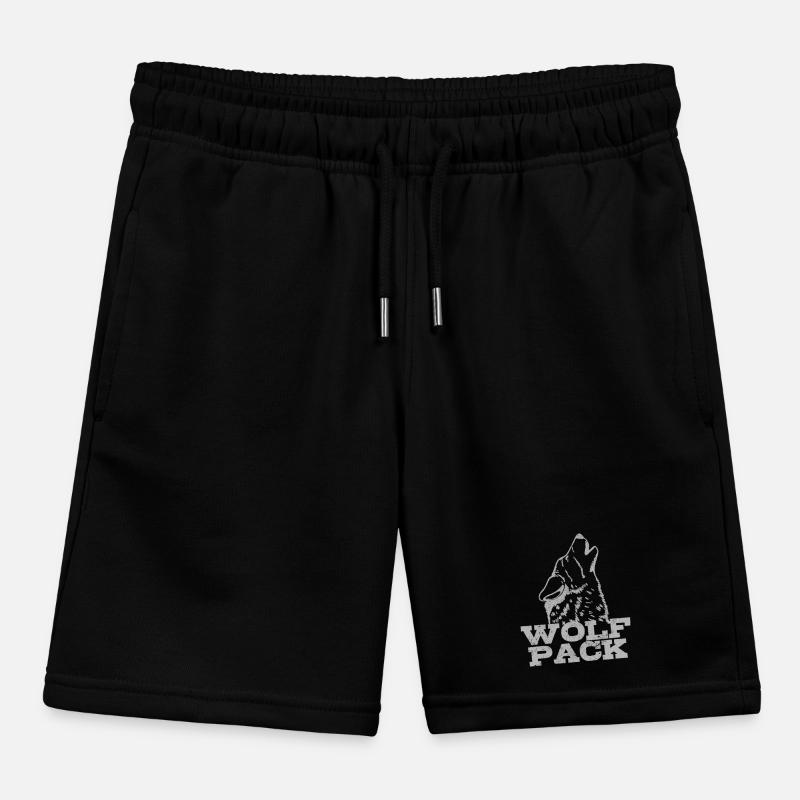 Wolf Pack Gift Kids Organic Sweat Shorts by Stanley/Stella