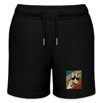 Girafe Animal Vintage drôle cadeau - Short de jogging enfant bio Stanley/Stella - noir - Devant