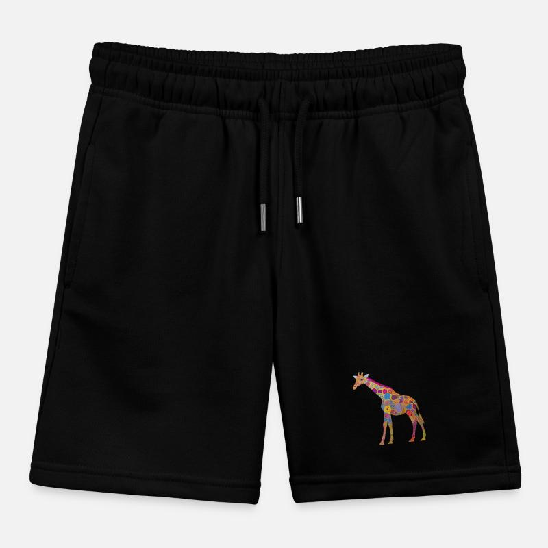 Bunte Giraffe Tier Muster Kinder Geschenk Kinder Organic Joggingshorts Mini Bolter von Stanley/Stella