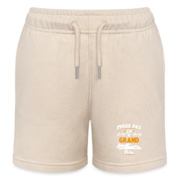 Ich kann nicht, ich habe einen Grand Prix - Kinder Organic Joggingshorts Mini Bolter von Stanley/Stella - Natur - Vorne