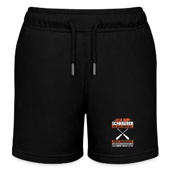 Ich bin Schrauber, ich Dummheit nicht reparieren - Kinder Organic Joggingshorts Mini Bolter von Stanley/Stella - Schwarz - Vorne