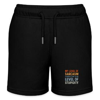 Sarkastisch Humor Mein Maß an Sarkasmus Lustig - Kinder Organic Joggingshorts Mini Bolter von Stanley/Stella - Schwarz - Vorne