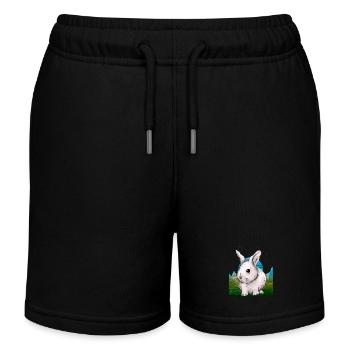 Fantasy Hase Kaninchen Natur Osterhase Ostern - Kinder Organic Joggingshorts Mini Bolter von Stanley/Stella - Schwarz - Vorne