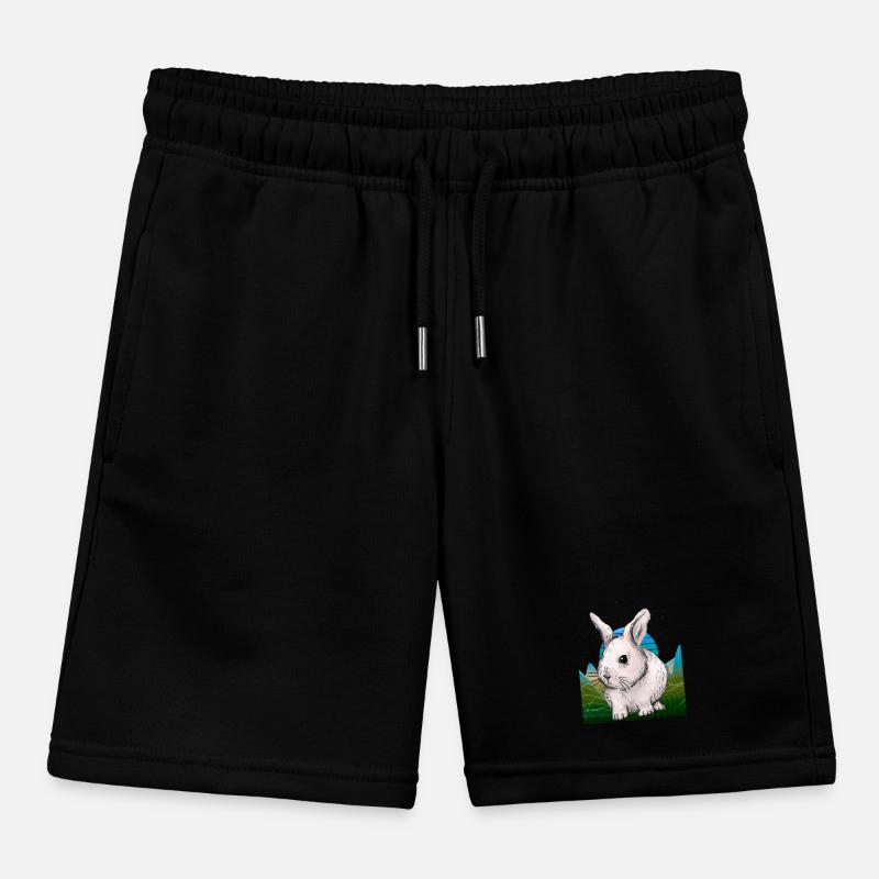 Fantasy Bunny, Rabbit, Nature, Easter Bunny, Easter Kids Organic Sweat Shorts by Stanley/Stella