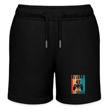 Level 42 - Kids Organic Sweat Shorts by Stanley/Stella - black - Front
