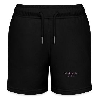 Paris, France, Tour Eiffel, Souvenir - Short de jogging enfant bio Stanley/Stella - noir - Devant