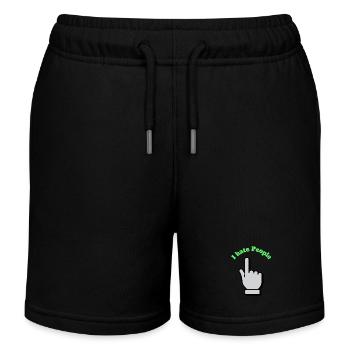 I hate people - Kinder Organic Joggingshorts Mini Bolter von Stanley/Stella - Schwarz - Vorne