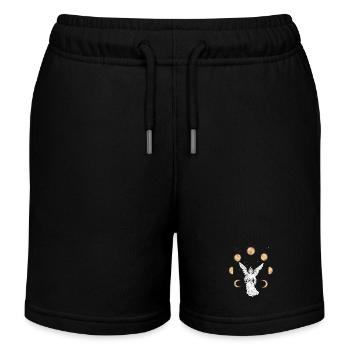 Angel Sky Moon Celestial Fantasy Esotericism - Kids Organic Sweat Shorts by Stanley/Stella - black - Front
