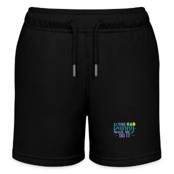 The Bunny Made me do it Ostern Ostereier - Kinder Organic Joggingshorts Mini Bolter von Stanley/Stella - Schwarz - Vorne