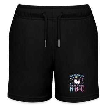 Bye Kindergarten Einhorn Kita Abgänger Mädchen - Kinder Organic Joggingshorts Mini Bolter von Stanley/Stella - Schwarz - Vorne
