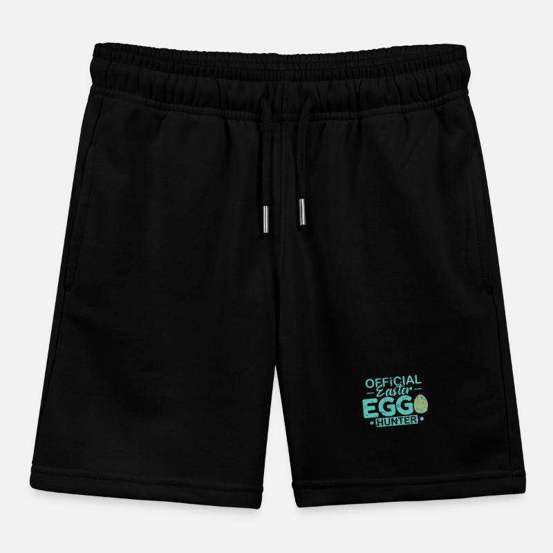 Official Easter Egg Hunter Easter Bunny Kids Organic Sweat Shorts by Stanley/Stella