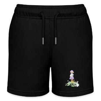 Pâques lapin enfants lapin oeufs de Pâques oeufs - Short de jogging enfant bio Stanley/Stella - noir - Devant