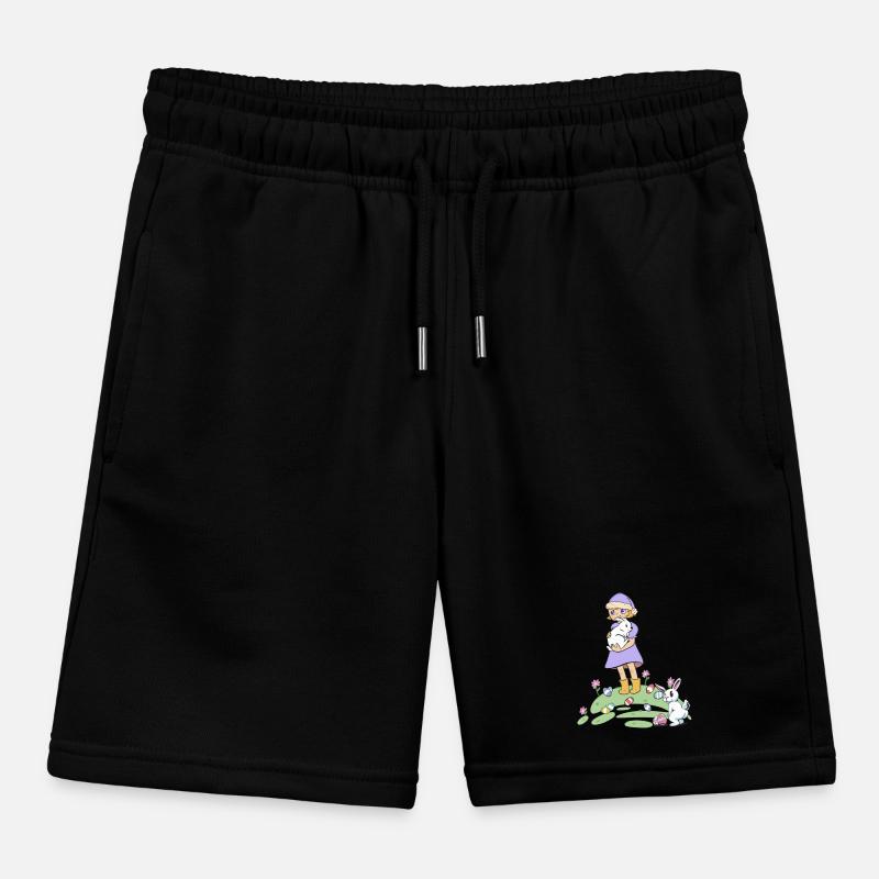 Easter Easter Bunny Kids Rabbit Easter Eggs Eggs Kids Organic Sweat Shorts by Stanley/Stella