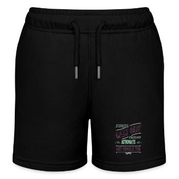 bday telescope geek planets astronomy tshirt - Kinder Organic Joggingshorts Mini Bolter von Stanley/Stella - Schwarz - Vorne