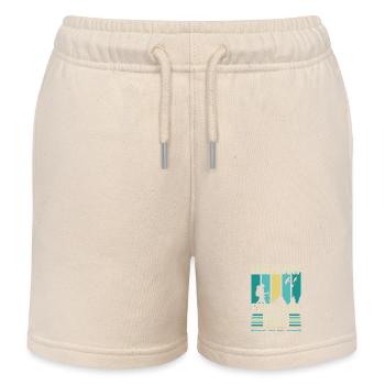 Cadeau Vintage Anniversaire Février 1989, février. - Short de jogging enfant bio Stanley/Stella - écru doux - Devant