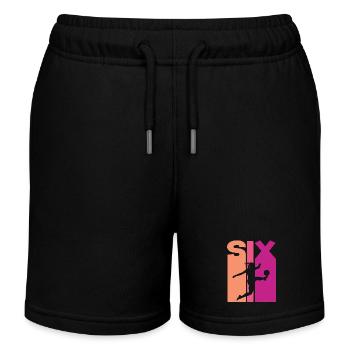 6th Birthday Women's Soccer Soccer Player Soccer - Kids Organic Sweat Shorts by Stanley/Stella - black - Front