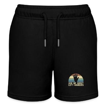 Left Handed Left Handed Left Handed Gift - Kids Organic Sweat Shorts by Stanley/Stella - black - Front