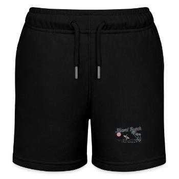 Miami Beach Florida USA Retro Vintage - Kids Organic Sweat Shorts by Stanley/Stella - black - Front