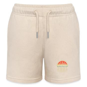Unique 2001 vintage design for 23 year olds - Kids Organic Sweat Shorts by Stanley/Stella - soft Ecru - Front