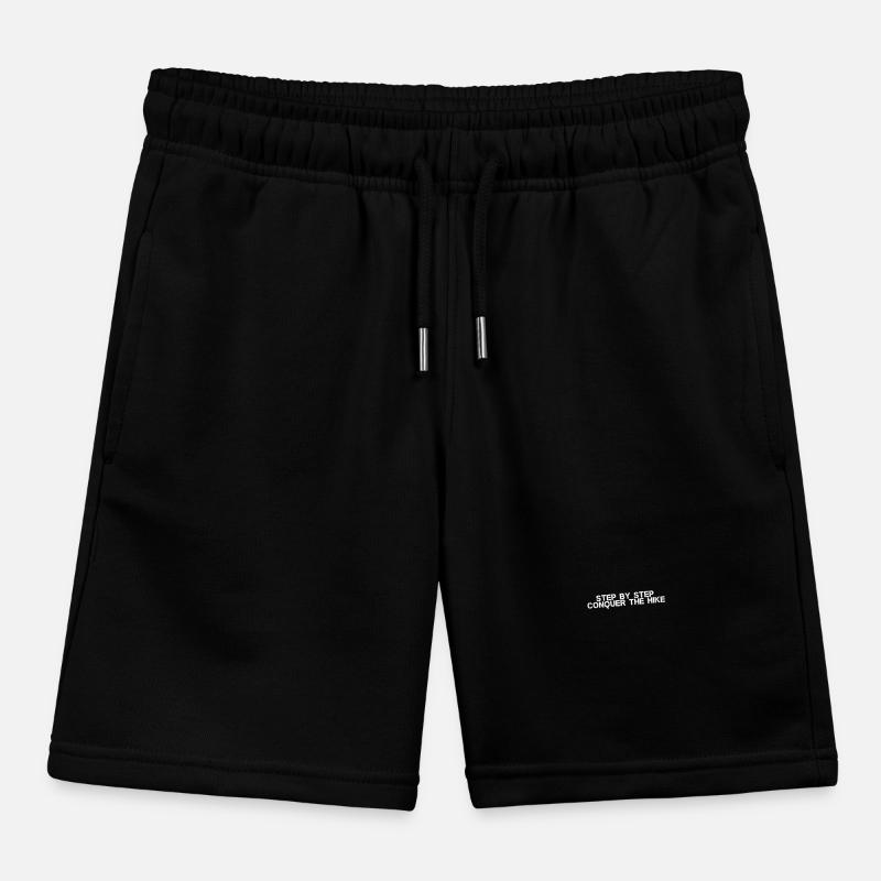 Hiking - Step by step, conquer the hike Kids Organic Sweat Shorts by Stanley/Stella