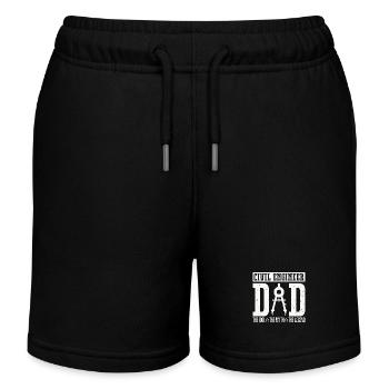 Civil Engineer Dad The Idol The Myth Construction - Kids Organic Sweat Shorts by Stanley/Stella - black - Front