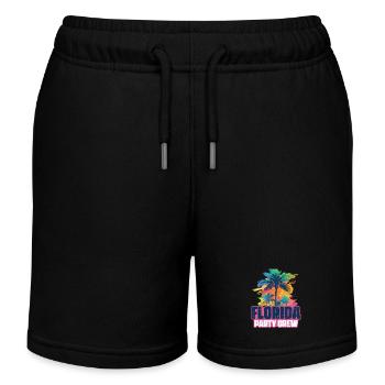 Florida Party Crew Vacation - Kids Organic Sweat Shorts by Stanley/Stella - black - Front