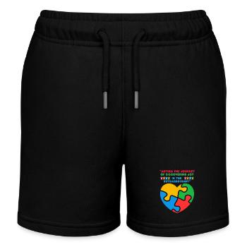 Autisme - Short de jogging enfant bio Stanley/Stella - noir - Devant