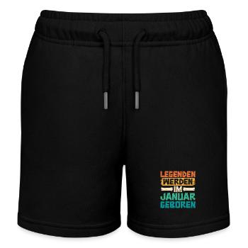 Legends are born in January - Kids Organic Sweat Shorts by Stanley/Stella - black - Front